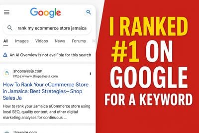 How I Ranked #1 on Google in Jamaica in 2025 | Brand New Website with ZERO Backlinks! Shop Sales Ja