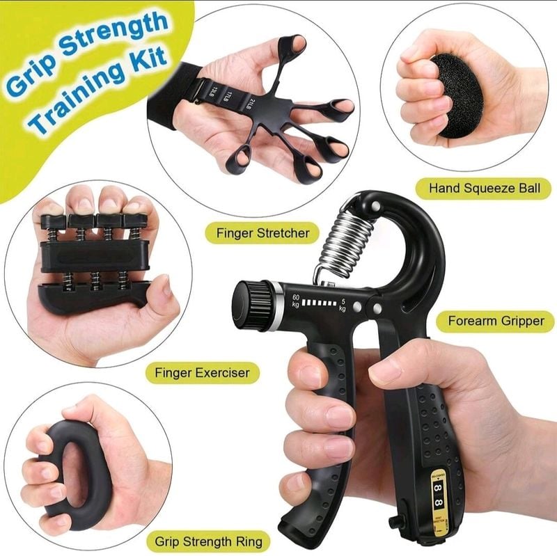 5-in-1 Grip Strength Trainer Kit – Hand, Finger &amp; Forearm Workout for All Sizes In Jamaica For Sale.