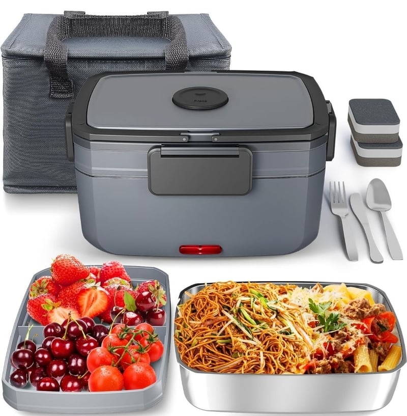Electric Heated Lunch Box – 3L Portable Food Warmer for Car &amp; Work 90W For Sale In Jamaica. Worldwide Shipping.