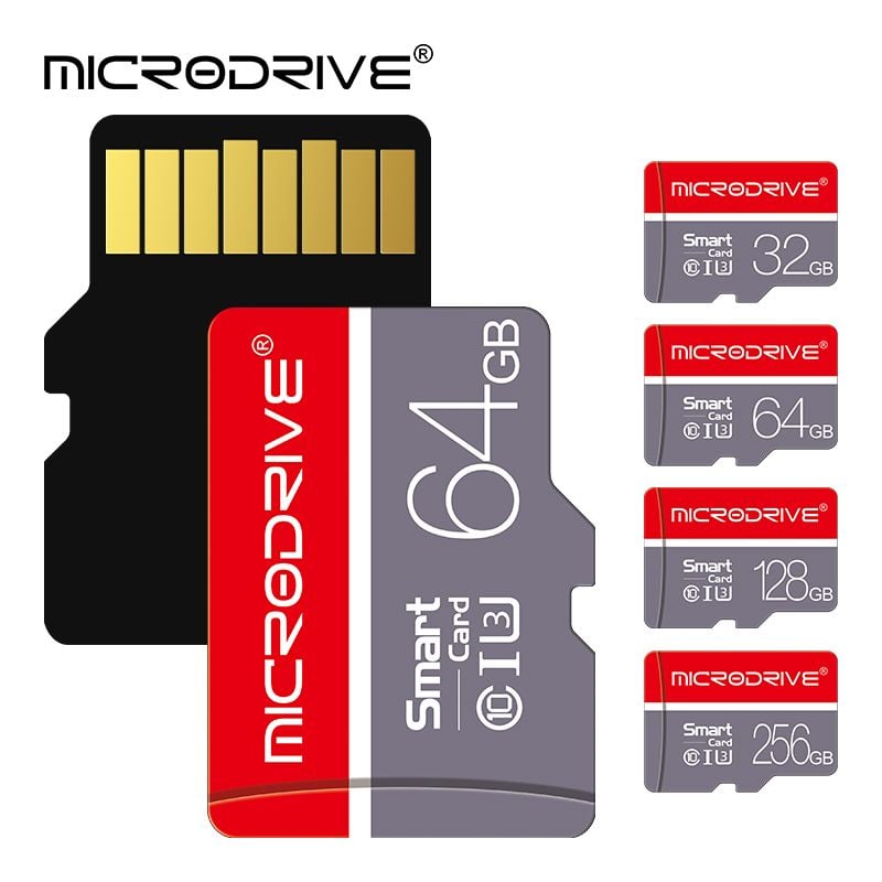 High-speed Class 10 micro SD card 8GB–256GB with adapter, perfect for smartphones, cameras, and tablets in Jamaica.