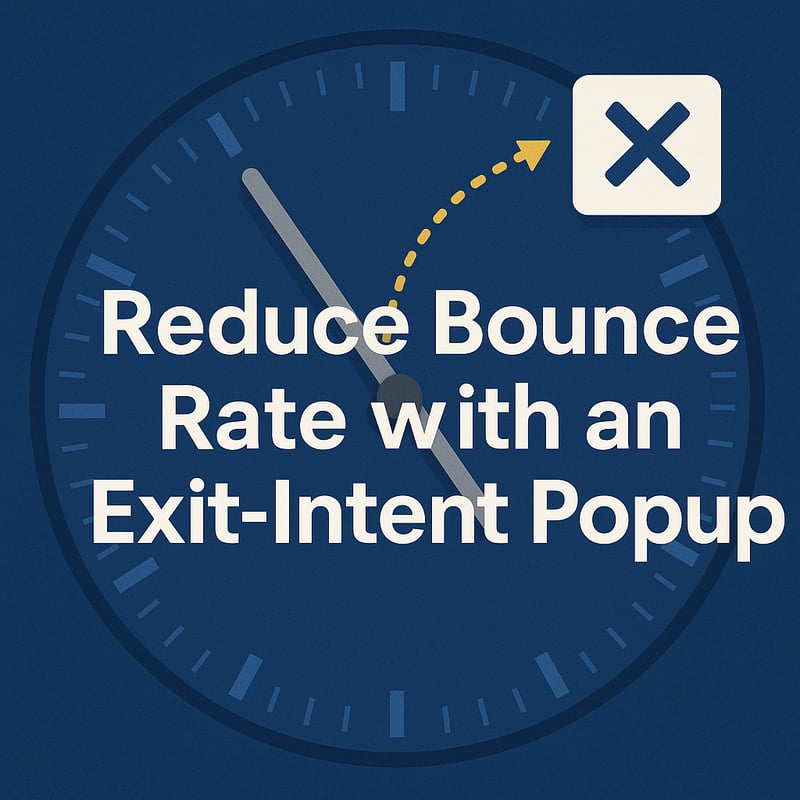 How To Reduce A Website Bounce Rate in Jamaica With A Exit-Intent Popup